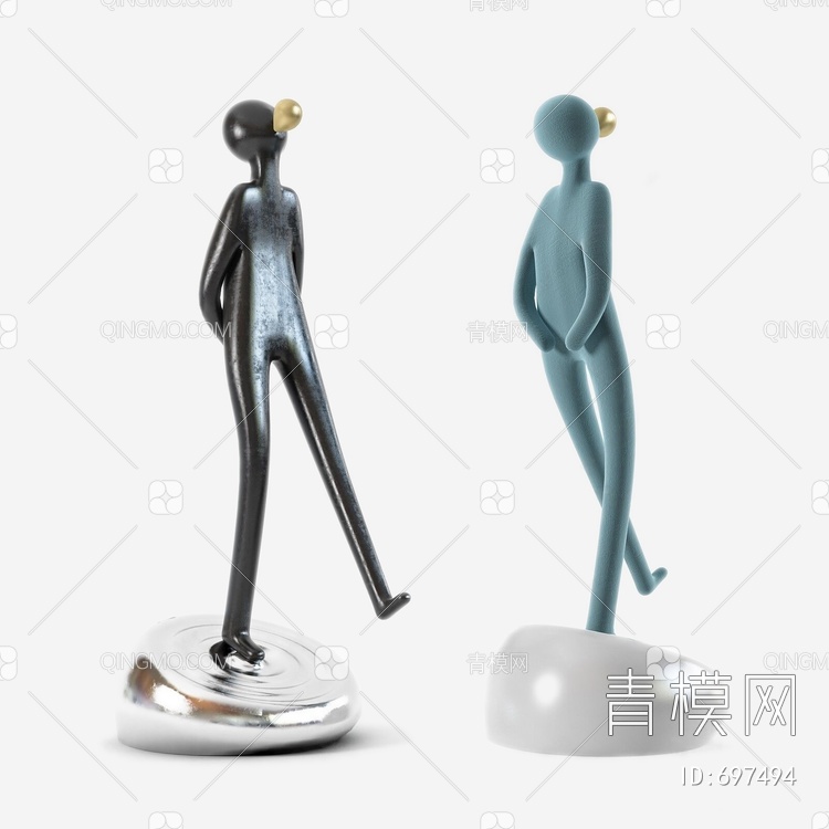人物雕塑3D模型下载【ID:697494】