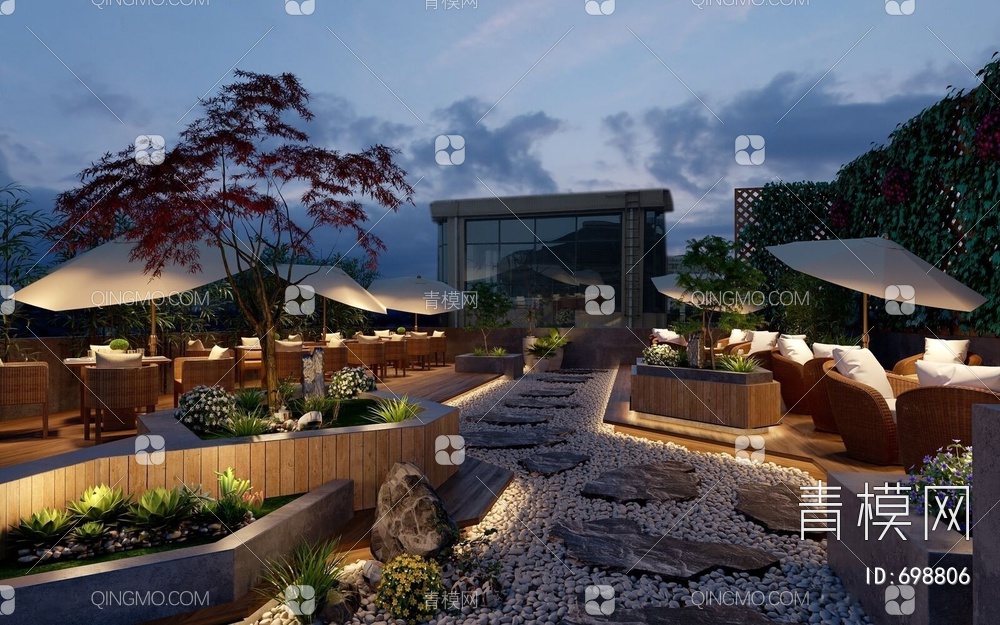 屋顶花园3D模型下载【ID:698806】