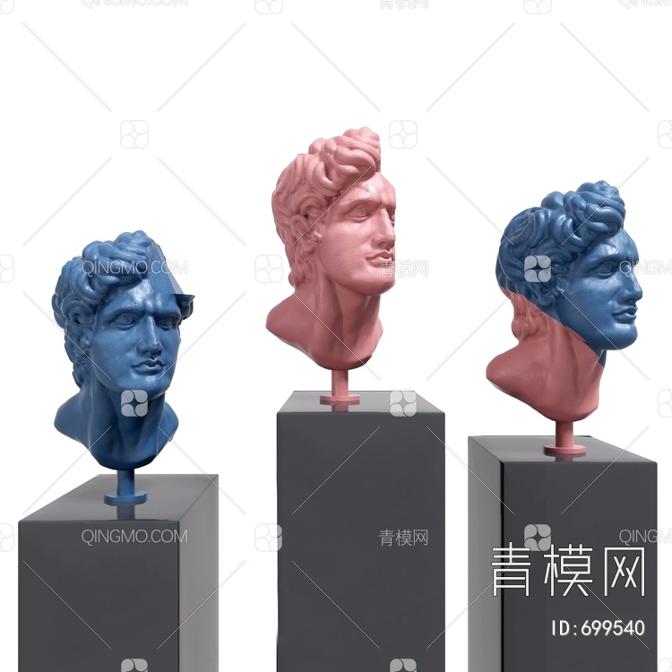 人物雕塑3D模型下载【ID:699540】