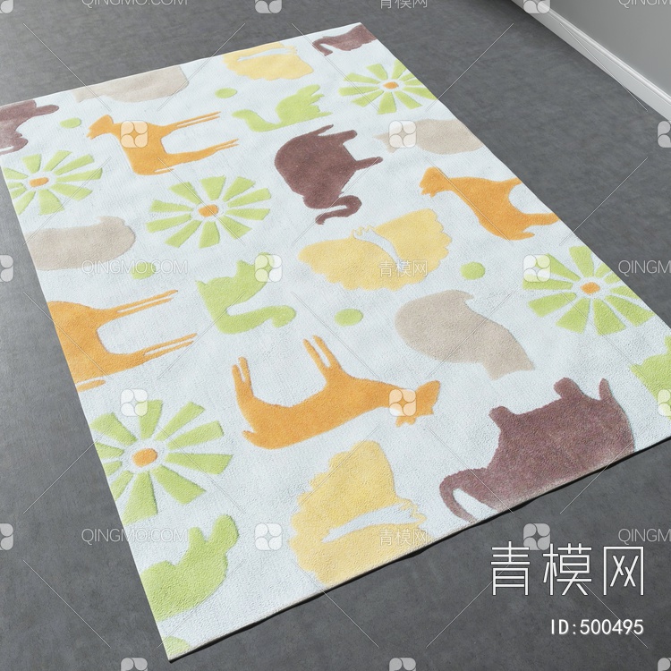 方形地毯vary材质下载【ID:500495】