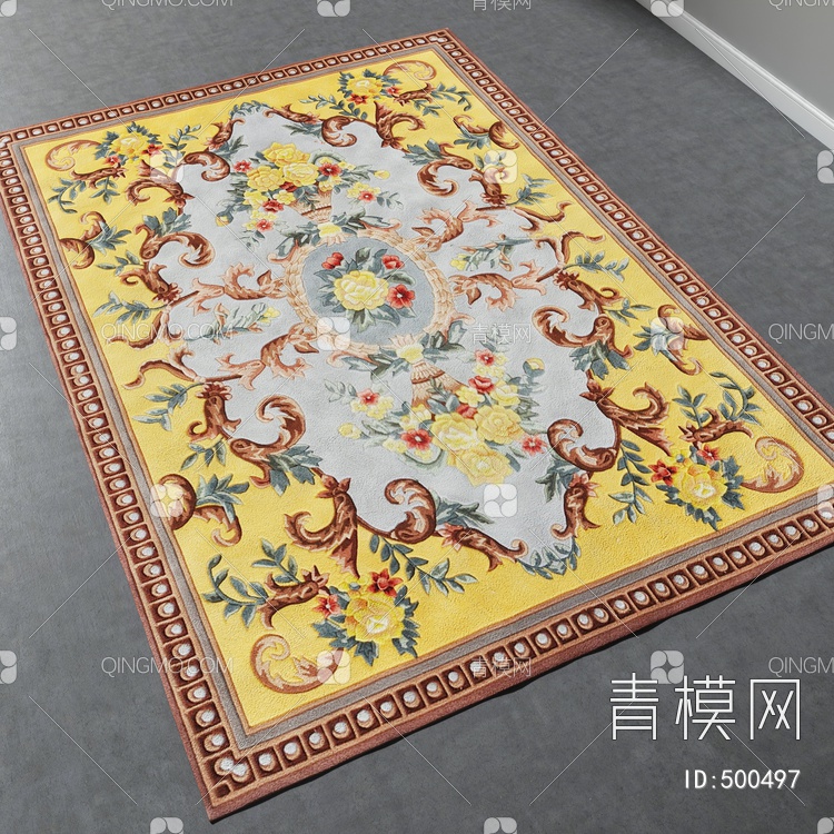 方形地毯vary材质下载【ID:500497】