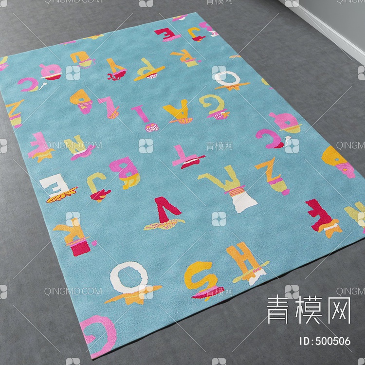 方形地毯vary材质下载【ID:500506】