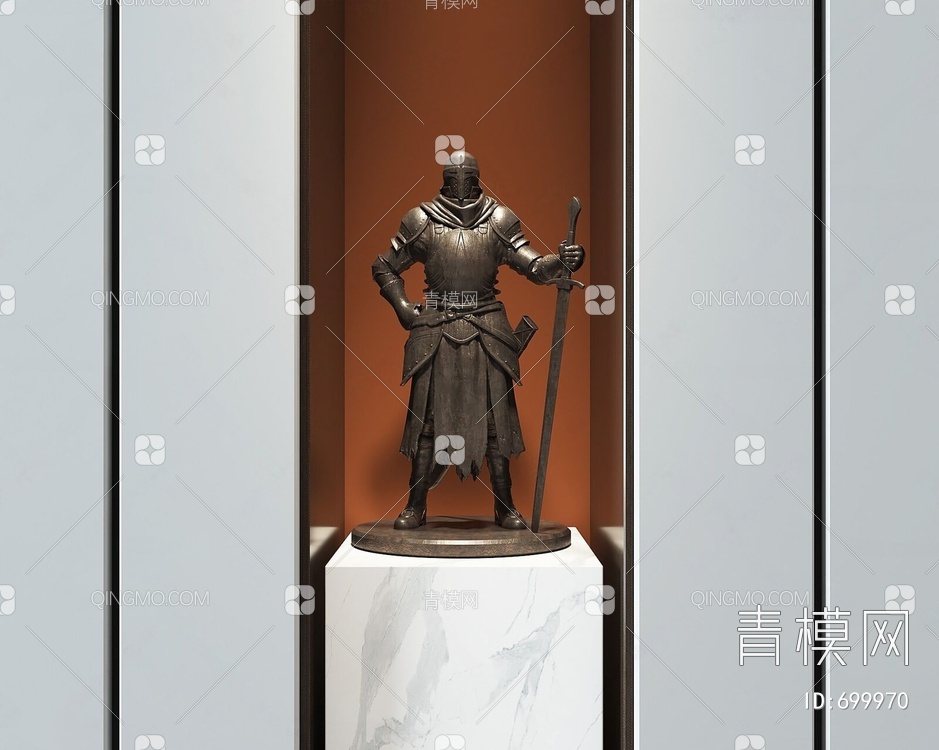 骑士雕塑3D模型下载【ID:699970】