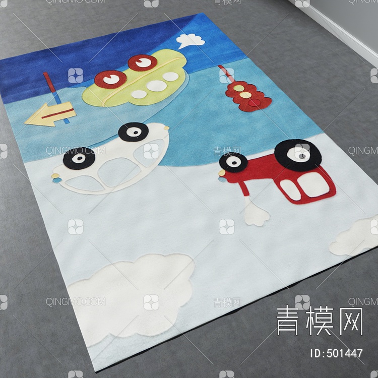 方形地毯vary材质下载【ID:501447】