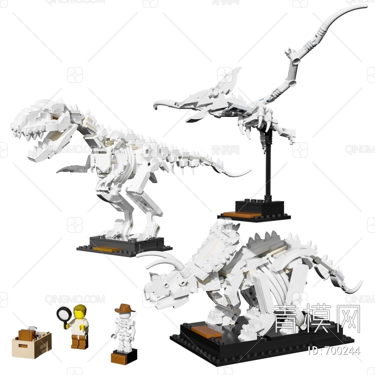 恐龙雕塑摆件3D模型下载【ID:700244】