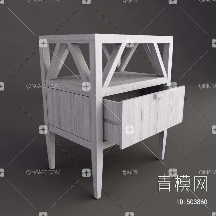床头柜3D模型下载【ID:503860】