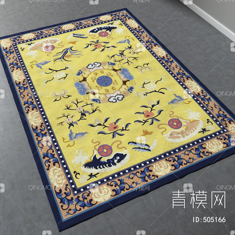 方形地毯vary材质下载【ID:505166】