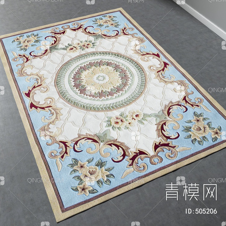 方形地毯vary材质下载【ID:505206】