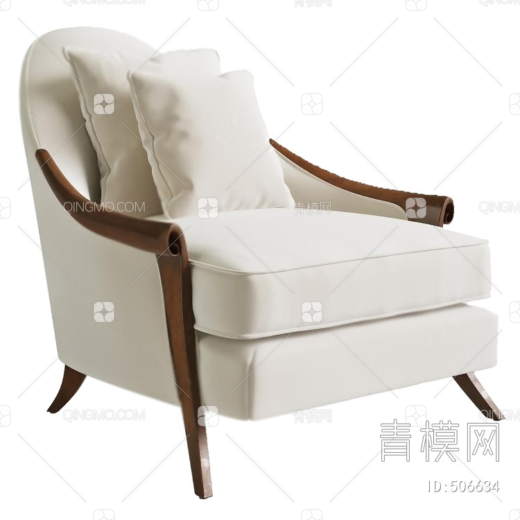 单人沙发3D模型下载【ID:506634】