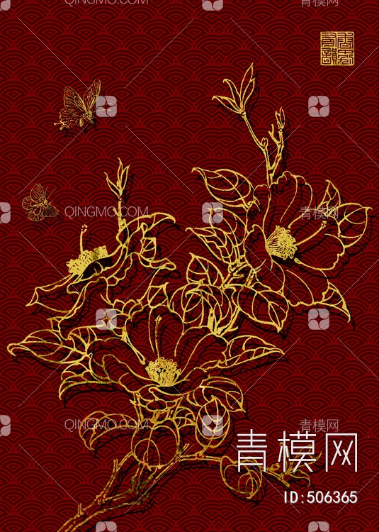 中国风国潮装饰画贴图下载【ID:506365】