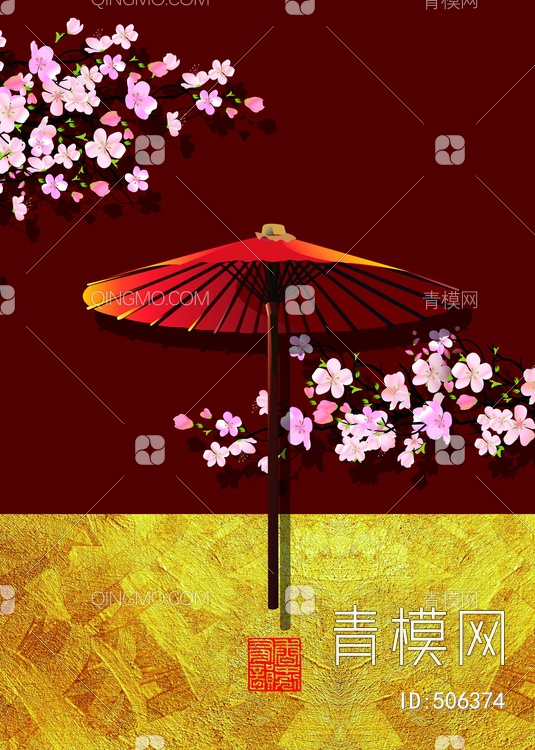 中国风国潮装饰画贴图下载【ID:506374】