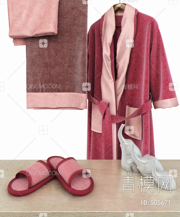 浴袍衣服浴巾3D模型下载【ID:505671】