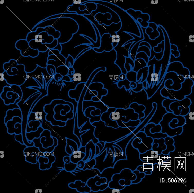 青花瓷花纹贴图下载【ID:506296】