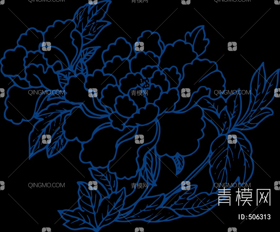 青花瓷花纹贴图下载【ID:506313】