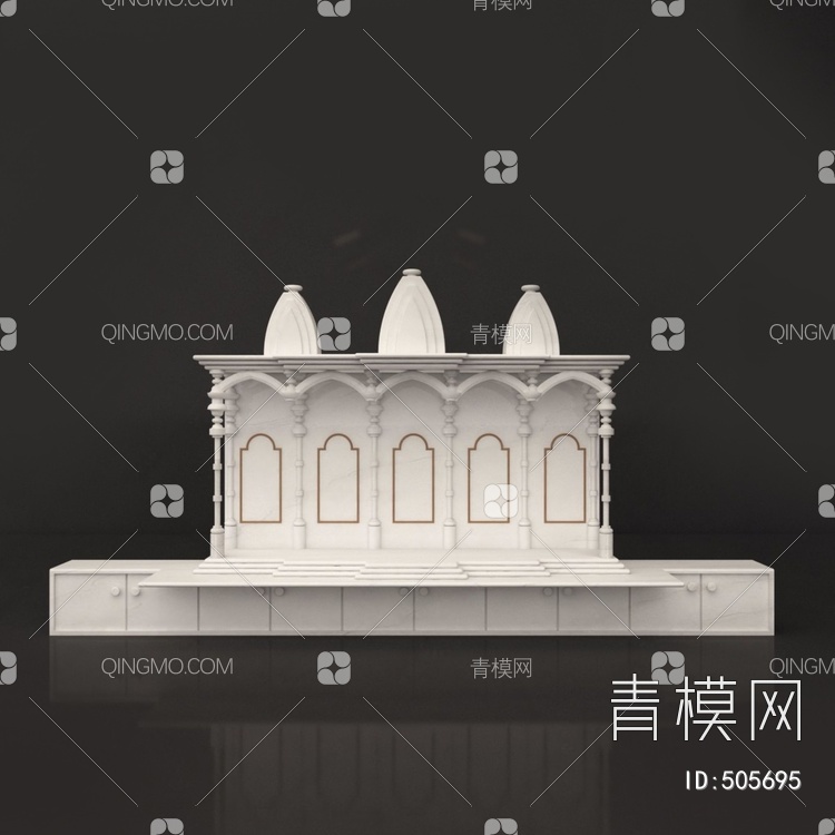 寺庙建筑3D模型下载【ID:505695】