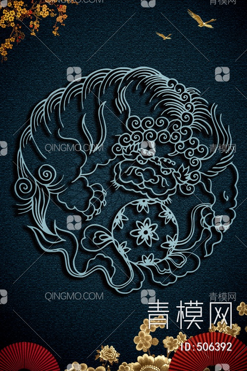 中国风国潮装饰画贴图下载【ID:506392】