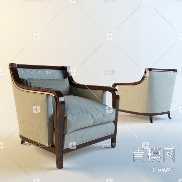 单人沙发3D模型下载【ID:506697】