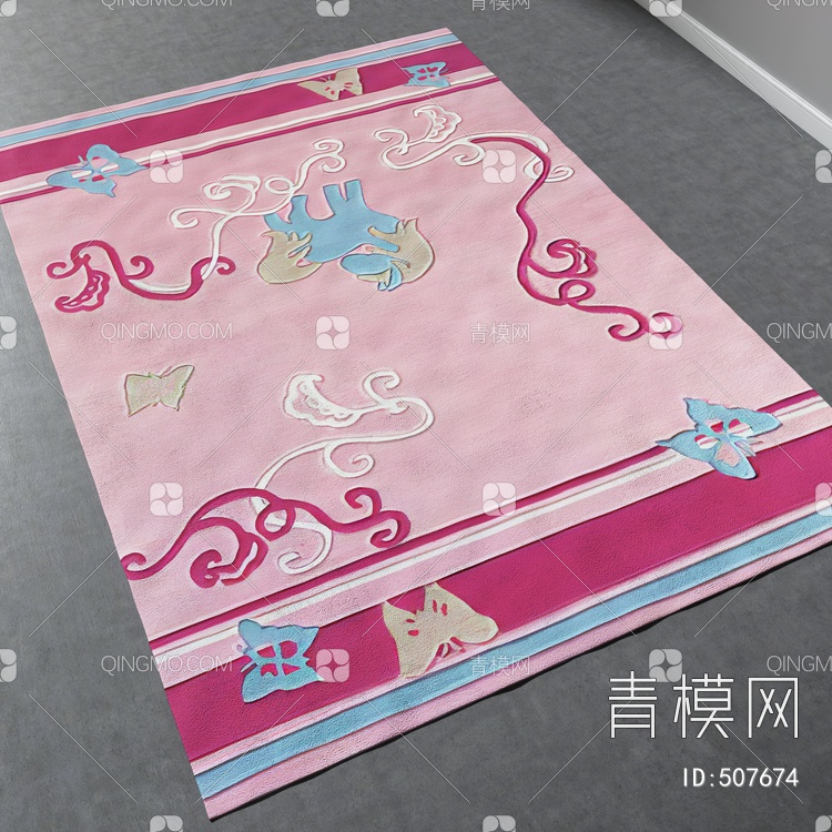 方形地毯vary材质下载【ID:507674】
