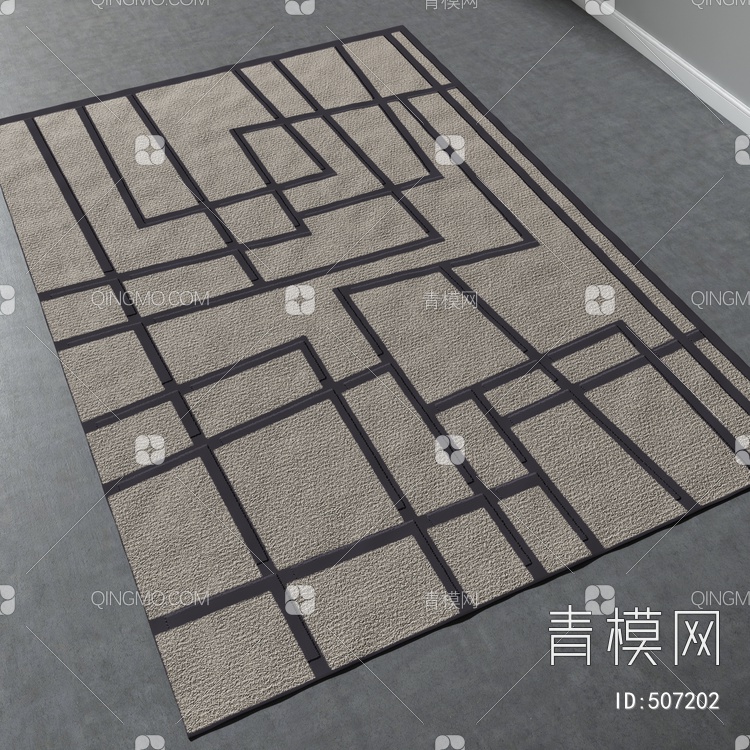 方形地毯vary材质下载【ID:507202】