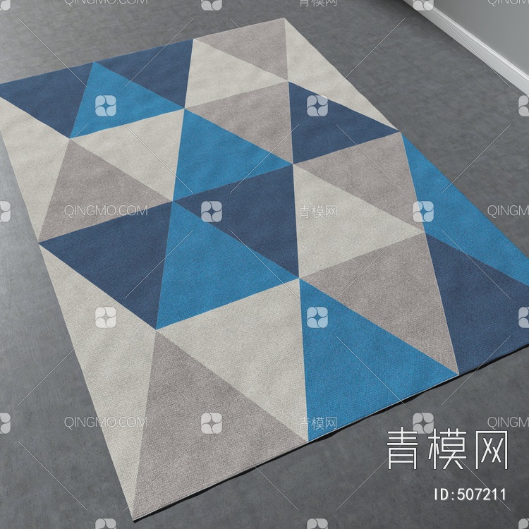 方形地毯vary材质下载【ID:507211】