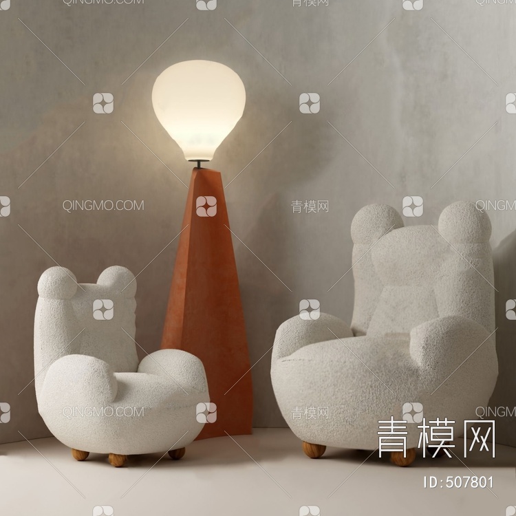 小熊儿童休闲沙发3D模型下载【ID:507801】