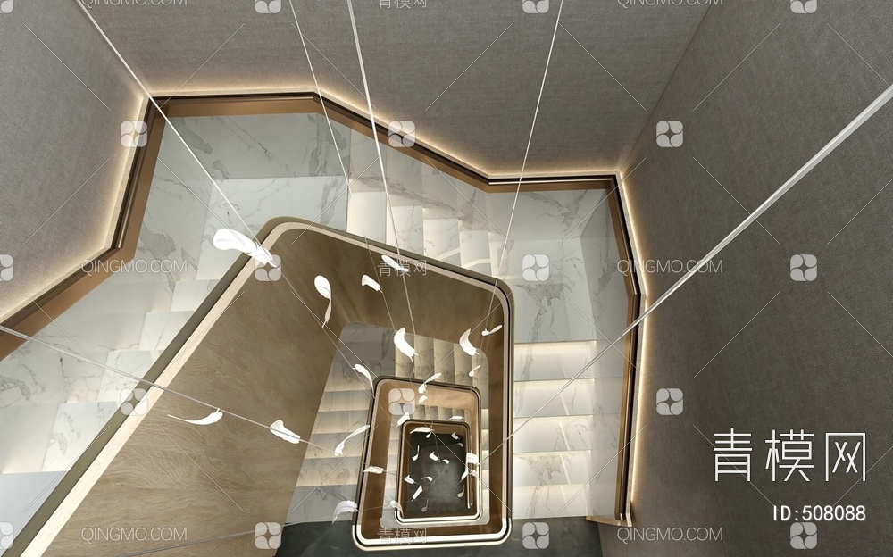 旋转楼梯3D模型下载【ID:508088】