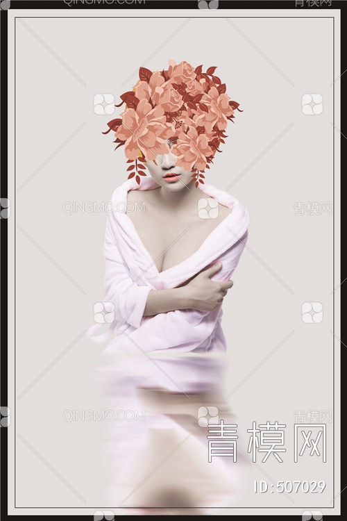 抽象人物装饰画艺术美女头像贴图下载【ID:507029】