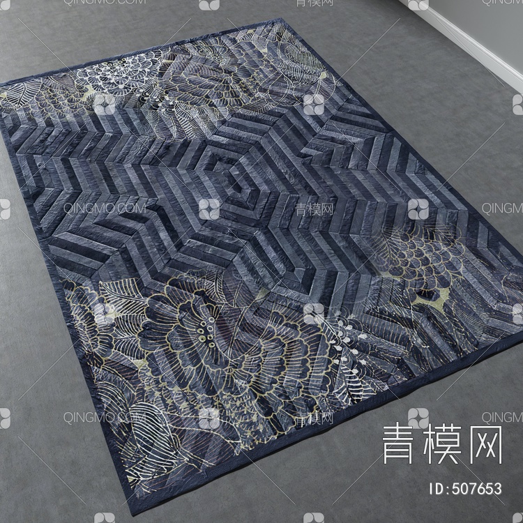 方形地毯vary材质下载【ID:507653】