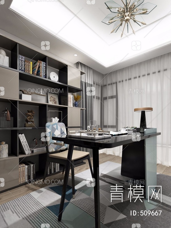 书房3D模型下载【ID:509667】