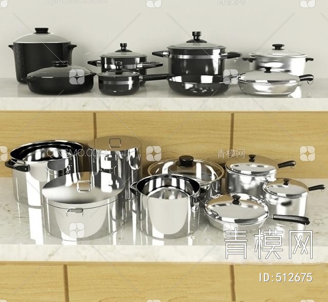 厨具组合3D模型下载【ID:512675】