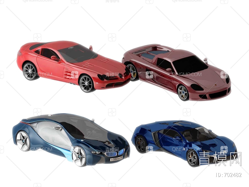 汽车跑车3D模型下载【ID:702482】
