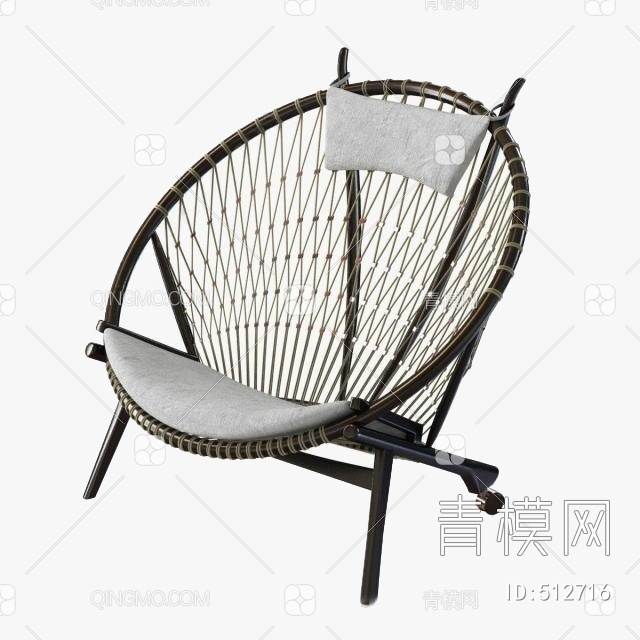 流行编织网格椅国外3D模型下载【ID:512716】