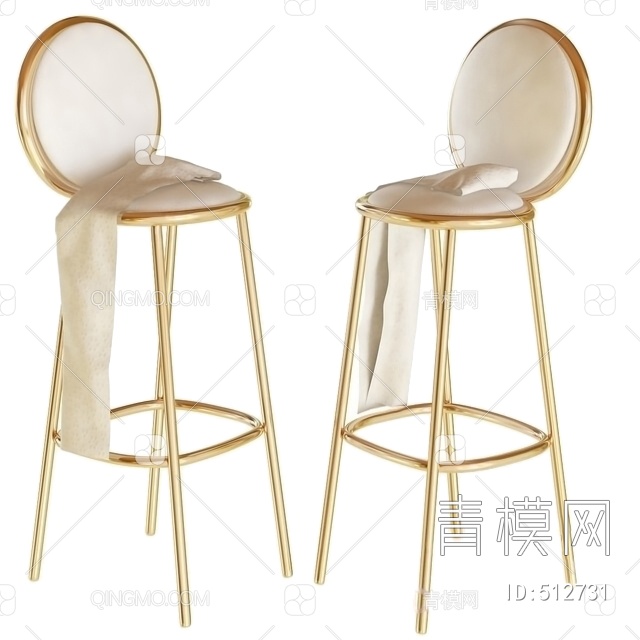 流行金高椅国外3D模型下载【ID:512731】