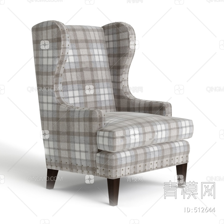 单人沙发3D模型下载【ID:512644】