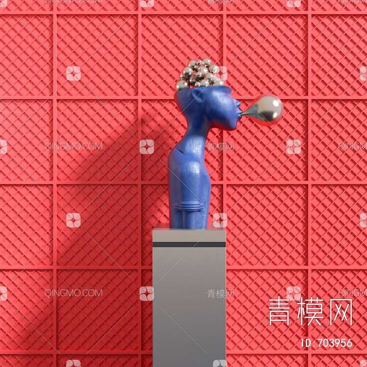 雕塑摆件3D模型下载【ID:703956】
