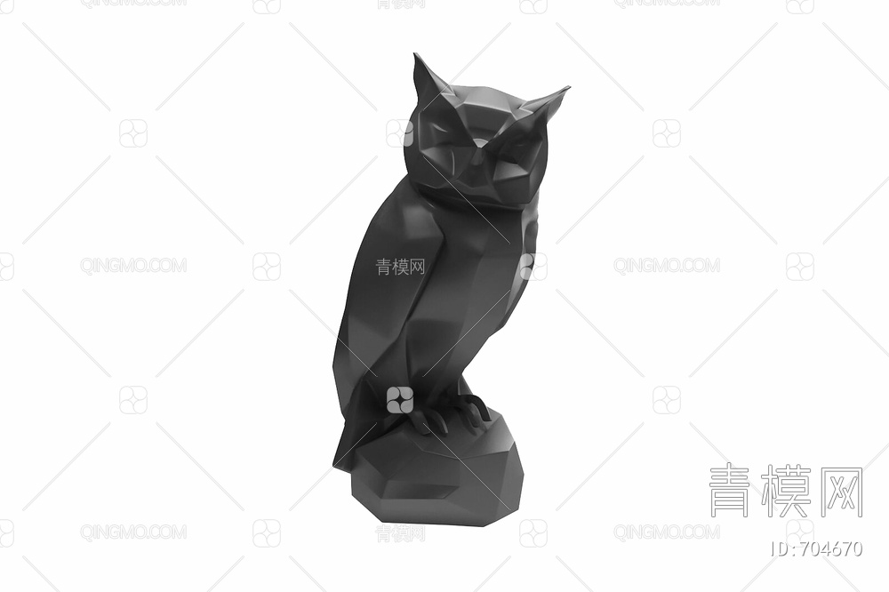 Statue Origami Owl 雕塑摆件3D模型下载【ID:704670】