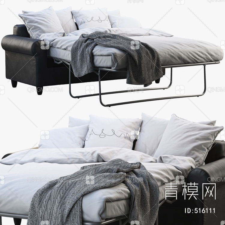 折叠沙发床3D模型下载【ID:516111】