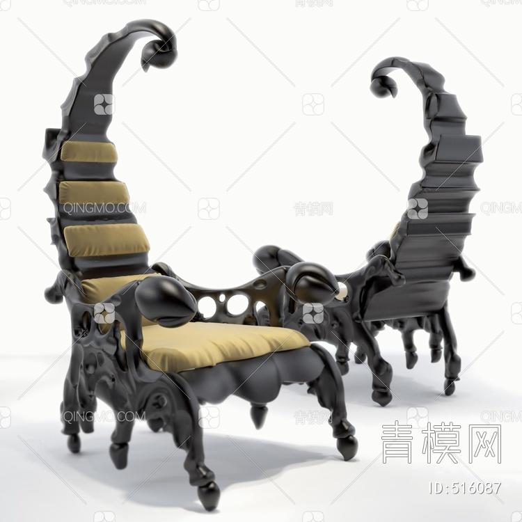 单椅3D模型下载【ID:516087】