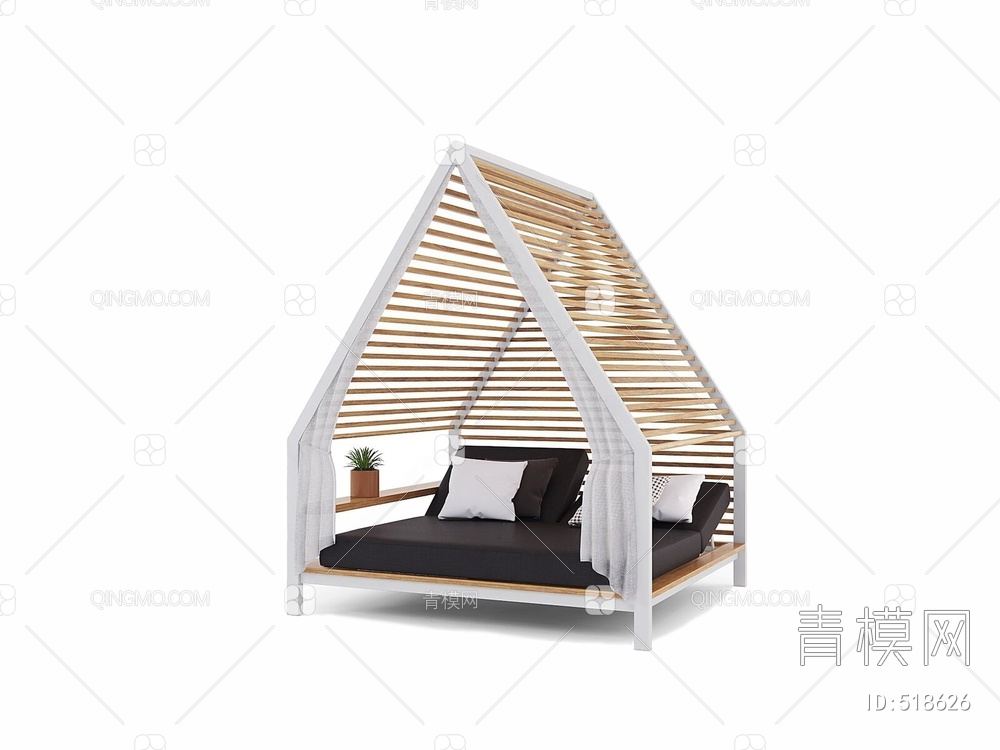 西班牙 Kettal 户外躺椅3D模型下载【ID:518626】