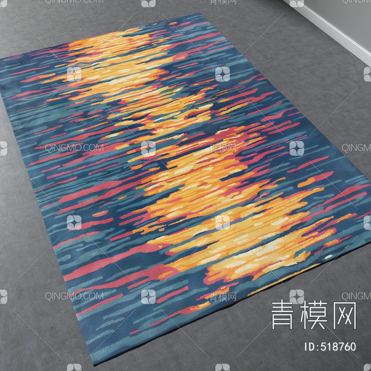 方形地毯vary材质下载【ID:518760】