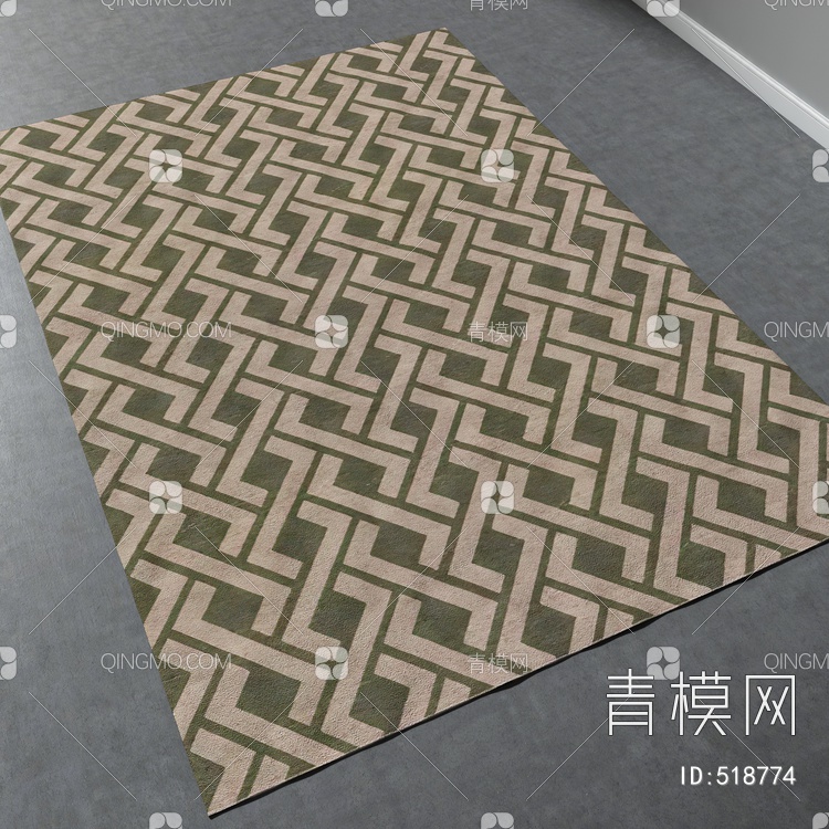 方形地毯vary材质下载【ID:518774】