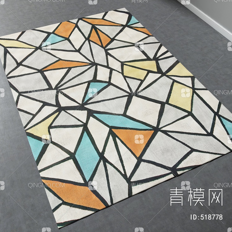 方形地毯vary材质下载【ID:518778】