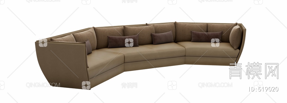 家具 多人沙发3D模型下载【ID:519020】