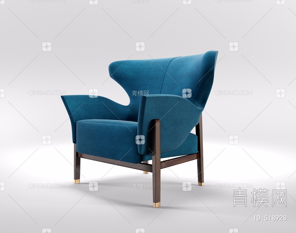 单人沙发3D模型下载【ID:518928】