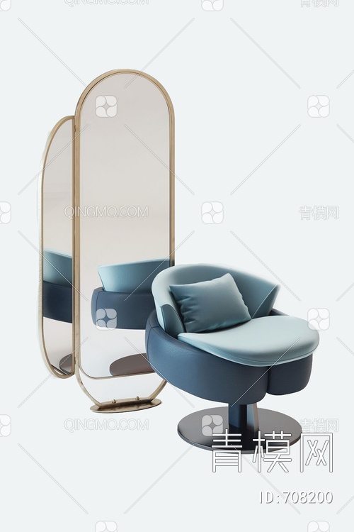 休闲沙发椅3D模型下载【ID:708200】