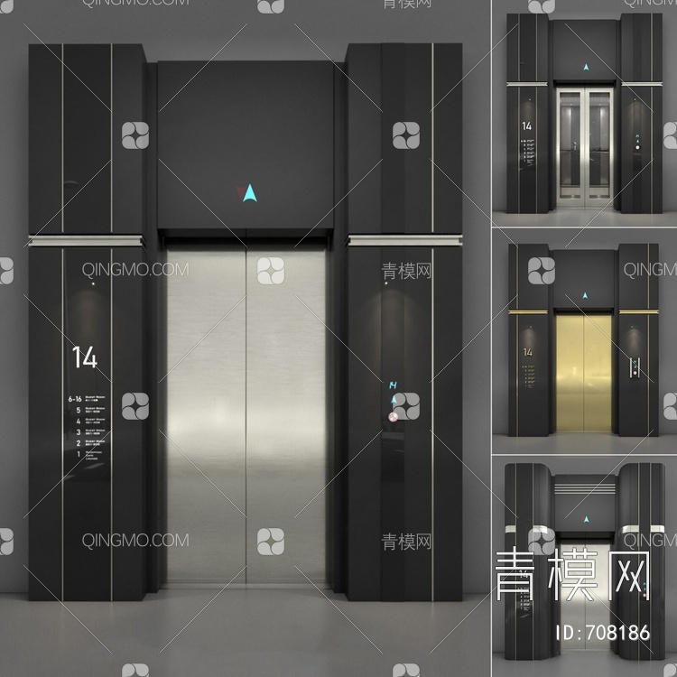 电梯3D模型下载【ID:708186】