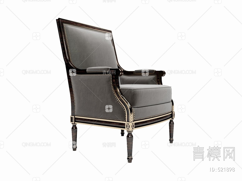 单人沙发3D模型下载【ID:521898】