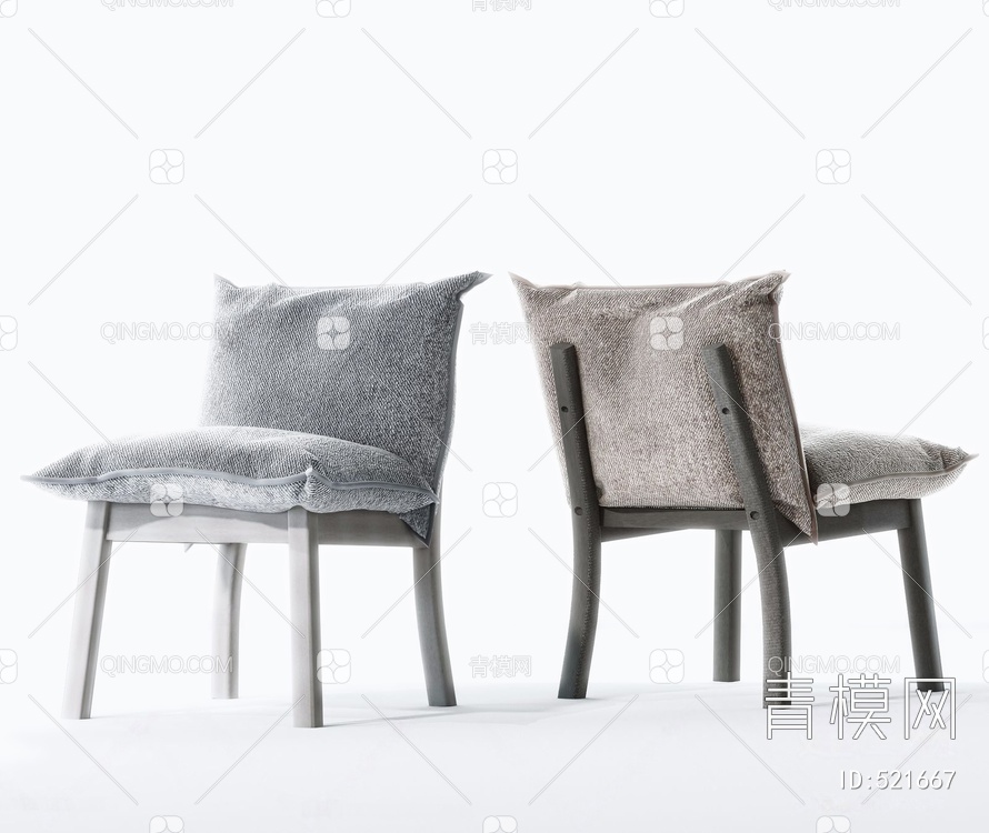 单人椅3D模型下载【ID:521667】