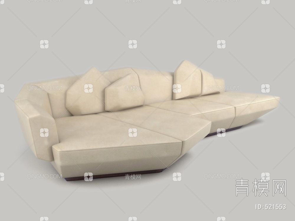 品牌多人沙发3D模型下载【ID:521553】