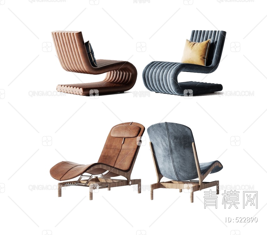 躺椅3D模型下载【ID:522890】